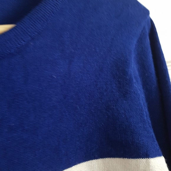 Beautiful Bright Cobalt Blue w/ White Stripes Top - Picture 5 of 8
